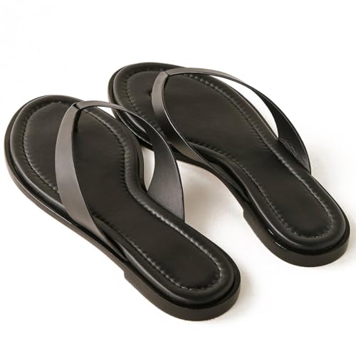Flip Flops for Women Summer Slip On Thong Sandals Flats Summer Sandals for Women 2025 Lightweight Women’s Sandals Beach Essentials Slides
