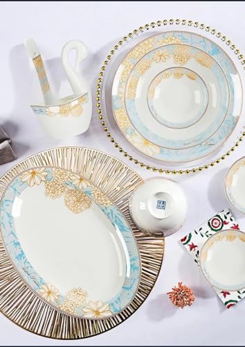 Set di piatti piani in ceramica, 16 pezzi, di alta qualità, per dessert, riso, insalata e pasta, eleganti piatti da cucina