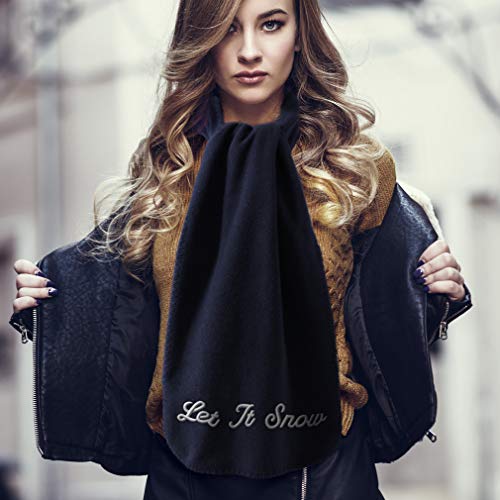 Custom Text Personalized Polar Fleece Thermal Unisex Adult Winter Scarf4