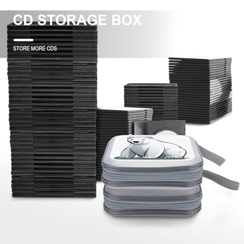 Classeur CD DVD voyage 40 compartiments plastique avec fermeture éclair moderne - 5