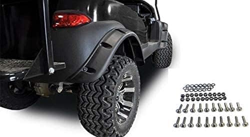 Huskey 4PCS Golf Cart Fender Flares for Club Car Precedent 2004-Up G&E Models With Stainless Steel Hardware,3-4 Inches Wide, Made of Impact-Resistant Plastic,for Lifted Golf Cart with Offroad Tires