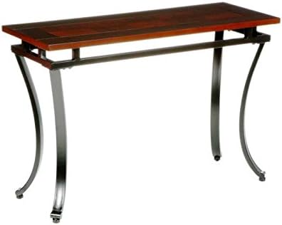 SEI CK6423R Modesto Sofa Table in Metal Black Frame & Rich Espresso Finish