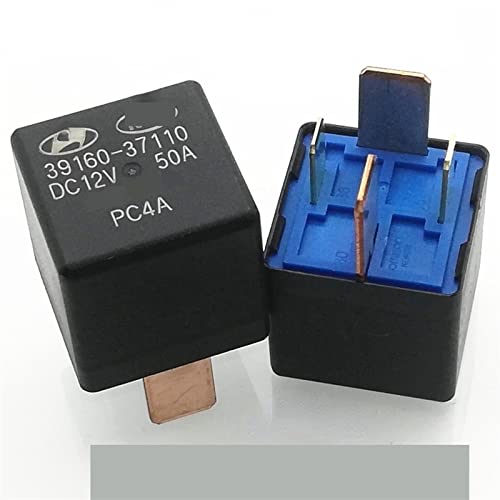 Relais 39160-37110 DC12V 50A 4PIN pour voiture et automobile en lot de 2 pièces