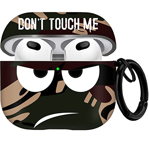 Image of for Airpods 3 Case 2021, Don't Touch Me for Airpods Cover with Keychain Soft Cute Shockproof Cover for Women Men Compatible with for Airpods 3 Charging Case,Brown