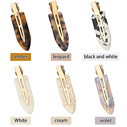 12 Pcs No Bend Hair Clips Acrylic Resin No Crease Hair Clips For Women Makeup Hairstyling Duckbill Hair Clips Barrettes For Salon Hairstyling Hairdressing Bangs Waves Face Washing Application (Set 02) #TOP5