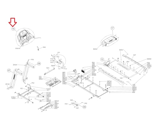 Image of Display Console Set Semi Assembly 1000309194 Works with HZ Fitness TM685B Treadmill