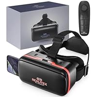 REALITEX 3D VR Headset for Kids + Android Remote - for iPhone & Android Phones | with 3D VR Videos & Apps Links | Virtual Reality Goggles Set for Beginners