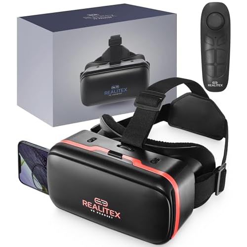 3D VR Headset for Kids + Android Remote – for iPhone & Android Phones | with 3D VR Videos & Apps Links | Virtual Reality Goggles Set for Beginners