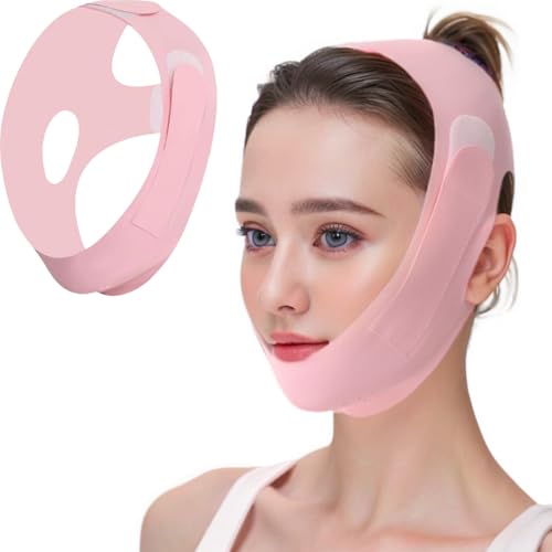 AYNKH Reductor de Papada Reutilizable, Papada Reductor para Mujer y Hombre, Máscara Lifting Facial En Forma De V, Face Lift Strap para Mentonera