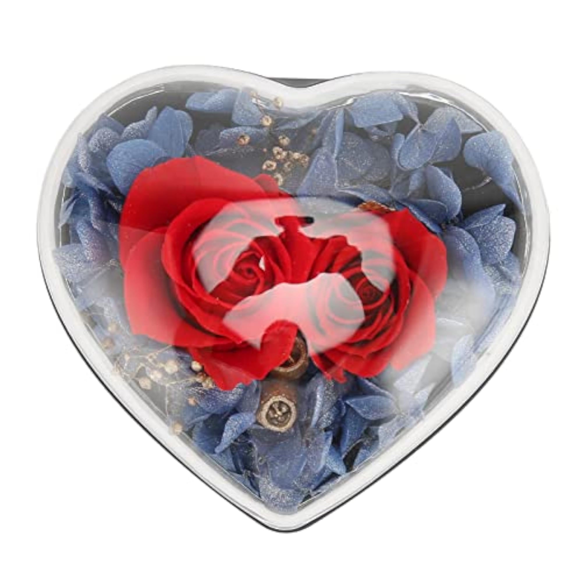 Eternal Rose Box Romantic Heart-Shaped Flip Box