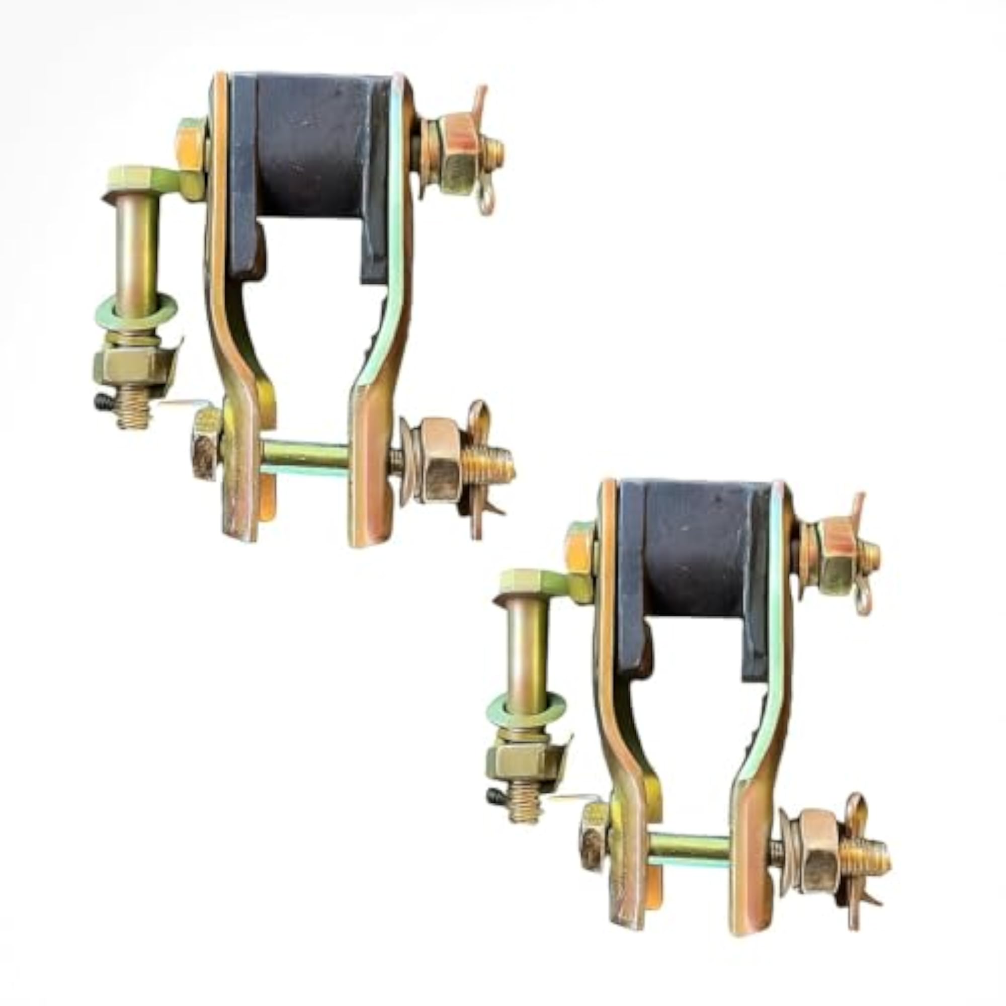 2 Pcs Heavy-Duty Ceiling Fan Clamp Set, Steel & Rubber Mount