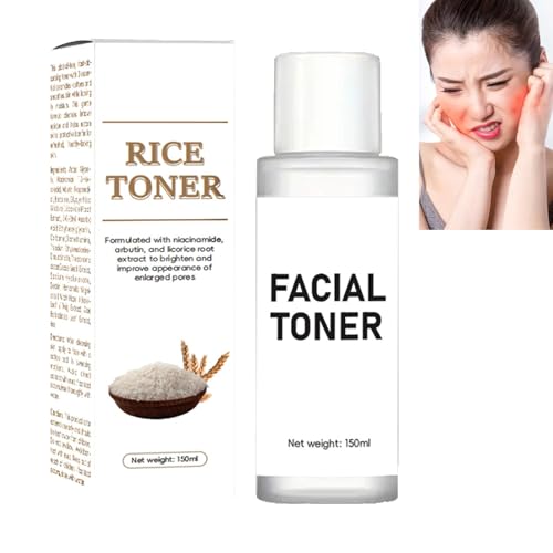 Tónico Hidratante de Arroz,Tonico Facial Agua de Arroz,Loción para la Piel de Arroz,Tónico de Arroz para Pieles Sensibles,Rice Toner Tónico Facial,Extracto Arroz Hidratante E Hidratante,150ML