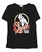 Darceil Women's Black Short Sleeve Queen Print T Shirt (M, Black)