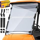 Upgrade Golf Cart Windshield for YAMAHA G29/Drive 2007-2016 Gas/Electric Models, Foldable Golf Cart Windshield with Heavy Duty Hinges, Anti-UV&Impact Resistant, 5MM Thick PC Material (Clear)