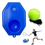 Tennis Trainer Rebound - 2026 Tennis Practice Trainer with Weighted Base, Self Return Training Baseboard for Home, Multifunctional Tennis Solo Practice Kit for Backyard (1, Blue)