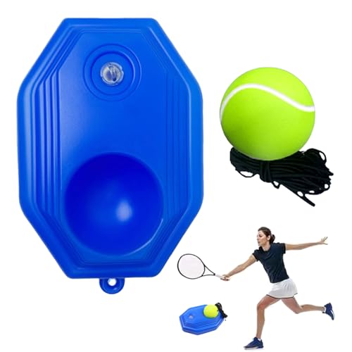 Tennis Trainer Rebound - 2026 Tennis Practice Trainer with Weighted Base, Self Return Training Baseboard for Home, Multifunctional Tennis Solo Practice Kit for Backyard (1, Blue)