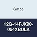 Gates 12G-14FJX90-054XBULK MegaCrimp Couplings, Female JIC 37 Flare Swivel, Zinc Plated Carbon Steel, 4.88", 90? Bent Tube, 3/4" ID (Pack of 40)