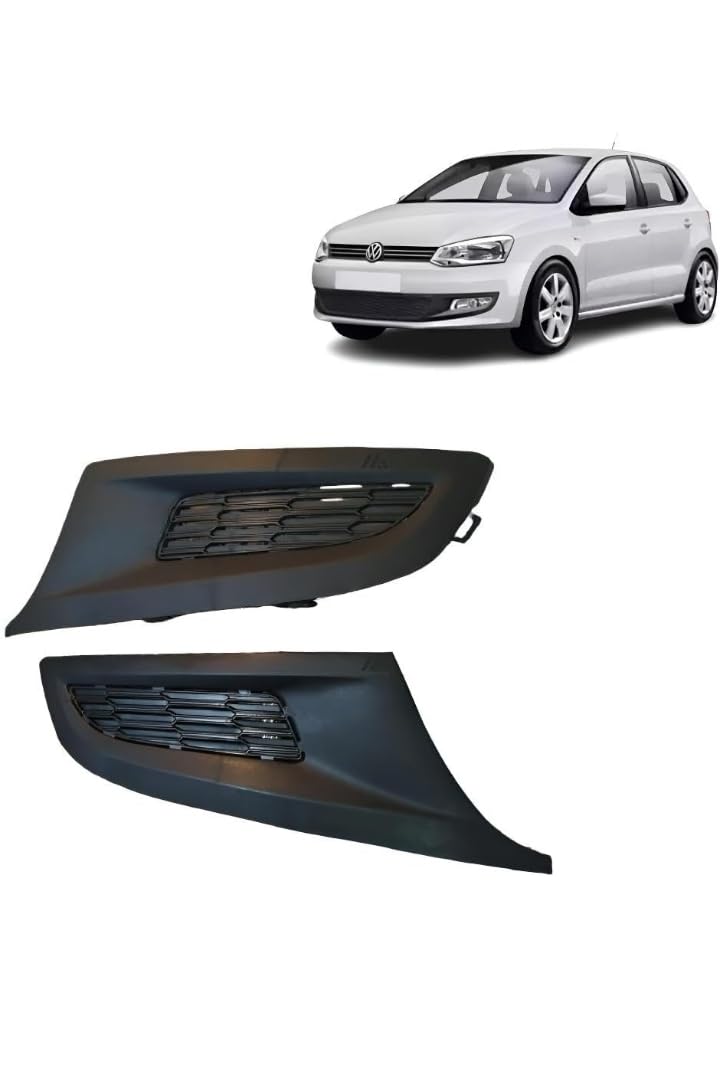 Auto vortex Lamp-Foglight Bezel Cover Black Finish Left and Right set of 2 Without Hole for Volswagen Polo Type1-picture-14
