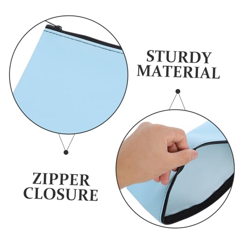 2pcs Money Pouches Zipper Pu Leather Bank Bag Large Capacity Cash Deposit Organizer Elegant Design3