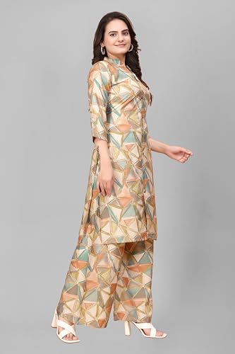 Image of Co-ord Set for Women Printed Straight Kurta with Pant