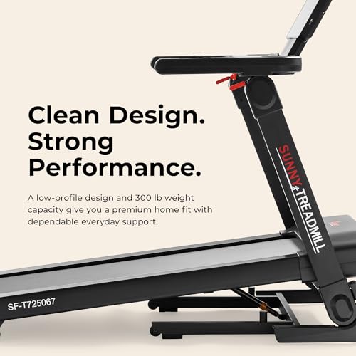 Sunny Health & Fitness Flat-Folding Auto Incline Treadmill, Fully Assembled - image 7