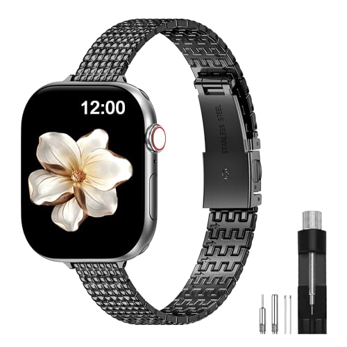Bracelet Apple Watch fin MioHHR en mailles métalliques haut de gamme