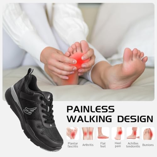 Image of Womens Walking Shoes, Arch Support Women Sneakers for Plantar Fasciitis