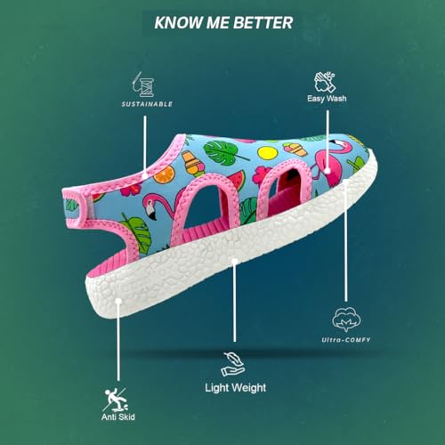 Image of KazarMax Kids Boys and Girls Lightweight | comfort | Easy Slip-On | Breathable | Printed Sandal