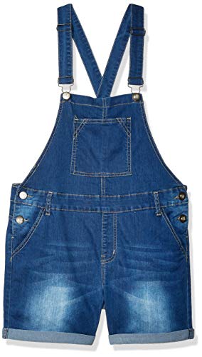 COVER GIRL Juniors Cute Denim Overall Shorts Slim fit Bib Strap Sexy, Classic Blue, X-Large