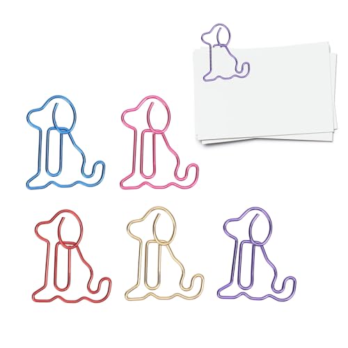 Clipes de Papel Em Formato de Cachorro, Design Encantador de Cachorro e Acabamento Brilhante Clipes