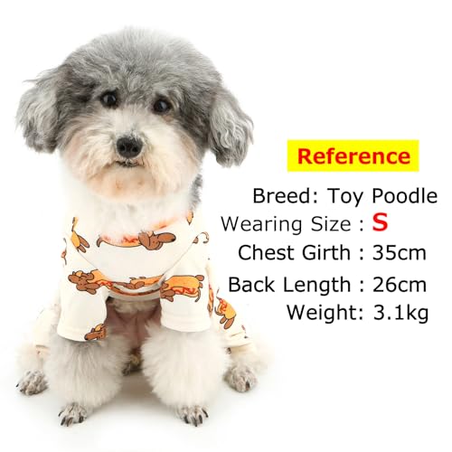 Pijama para perros pequeños Zunea con estampado divertido miniatura 3