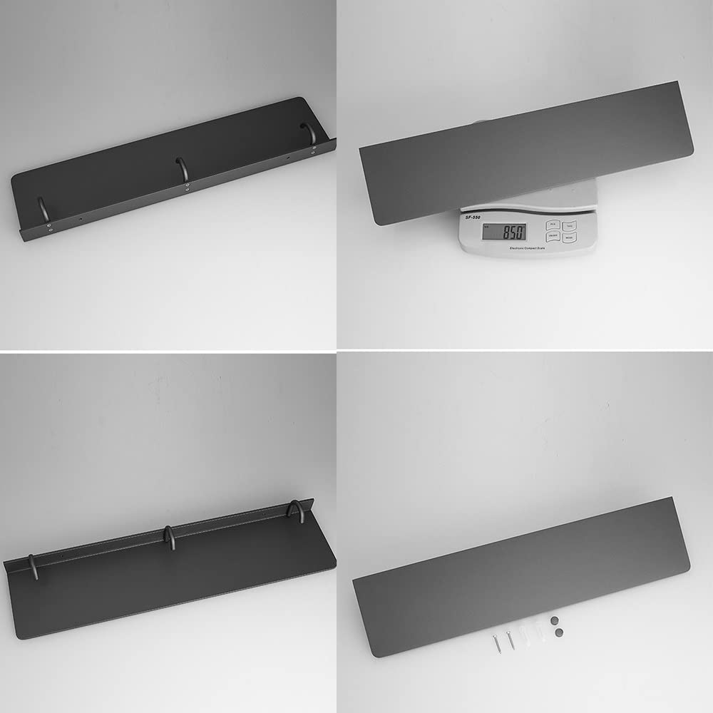 Plank Mand Badkamer Plank Zwart Aluminium Enkele Badkamer Planken Douche Opbergrek Wandmontage Decoratieve Hoek Mand Shampoo Plank 40cm