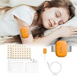 MOSKESON Bed Wetting Alarm for Boys and Girls - USB Rechargeable, Bedwetting Alarm with High Sensitivity Sensor, Loud Sound and Strong Vibration, Proven Solution for Bedwetters(Orange)