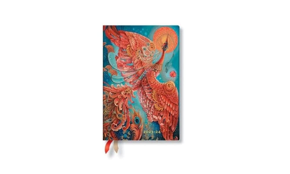 Paperblanks 18 Month Diaries 2023-2024 Firebird, Red