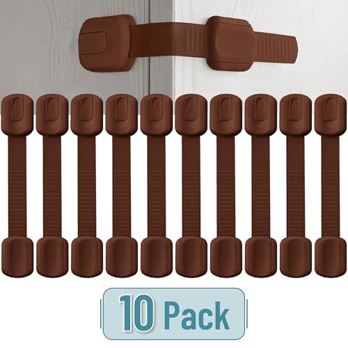 Image of Bates- Child Safety Strap Locks, 10 Pack, Brown