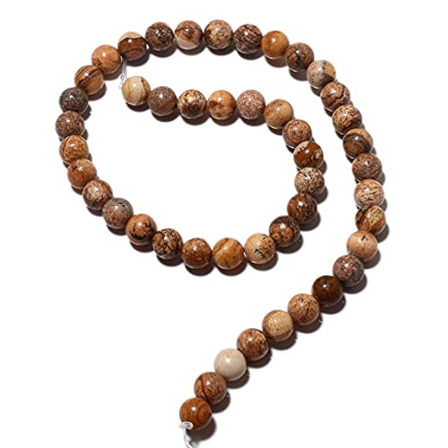 Perles picture jasper rondelles 8mm pour créer vos bracelets bohèmes