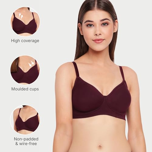Image of Enamor Innovations Fabcool Encircled Side Support Shaper, Non Padded, Wirefree, High Coverage, Women's Cotton Everyday Bra - A042 (Available in Plus Sizes)