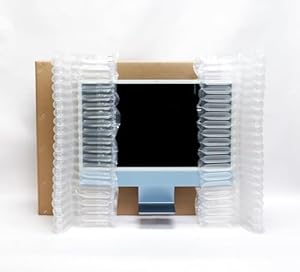 MacTeam Double-Walled Shipping Box with Blow-Up Inserts for Apple iMac 24'' Monitor All-in-One Computer Postage Packing