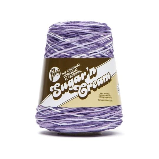 Image of Lily Sugar N Cream Cones Purple Haze Yarn - 1 Pack of 400g /14oz - 100% Cotton - #4 Worsted (Medium) - 674 Yards - Knitting /Crochet