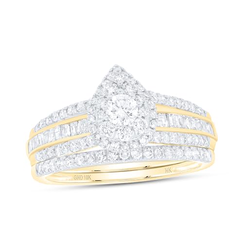 SB Jewelers 10Kt Yellow Gold 1 CTW Natural Diamond Fashion Bridal Set