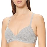 Emporio Armani Underwear Womens Bi-Pack Brazilian Brief Basic Cotton Padded Bra, Grey1, S
