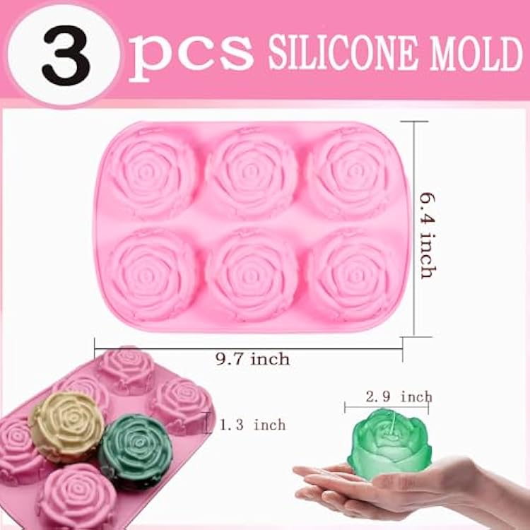 3 Pack Bee silicone soap mold