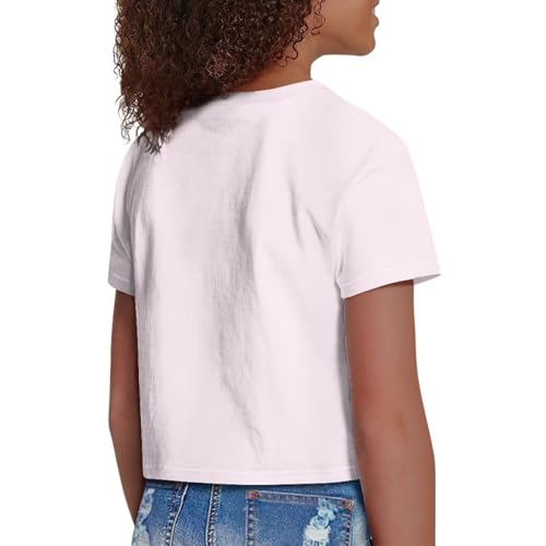 Image of Girls Fashion Crewneck Tee Shirts Casual Short Sleeve Crop Top Summer Outfits 5-14 Year