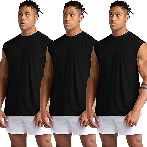 Holure 1 or 3 or 5 Pack Men's Gym Tank Tops Workout Sleeveless T-Shirts Athletic Muscle Tank Training Bodybuilding Shirts3
