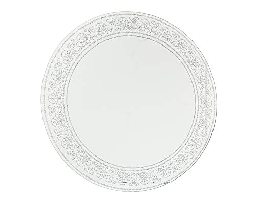 Plato Redondo de Vidrio Plateado Philip Whitney miniatura 1