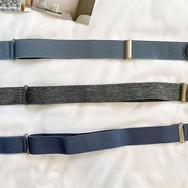 Blue Buckle Free Elastic Belt, Elastic Waist Adjustable Stretchy Invisible Buckleless Belt for Jeans Pants Shorts, Accessories for Jeans Pants Shorts4