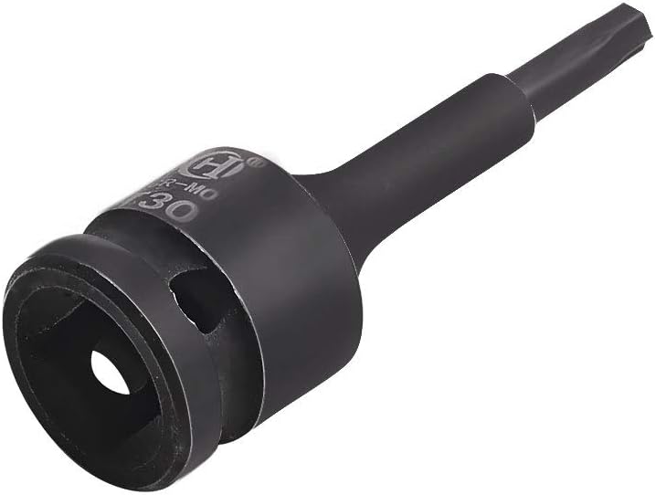 Utoolmart Hex Impact Bit Socket, 1/2-inch Drive Allen Bit Socket, T55 Torx Impact Socket Set, Chrome Molybdenum Steel, 78mm Length Socket Bit Repair Tool, 1 Pcs