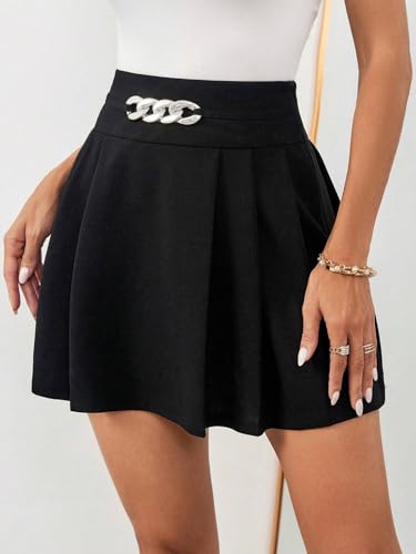 Image of ADDYVERO Women High Rise Elasticated Waistband Side Button Skort /Shorts Above Knee /Mini Women Party Bodycon Wrap