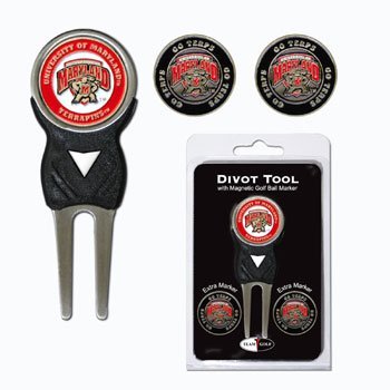 Maryland University Golf Divot Tool w/Three Double Sided Ball M
