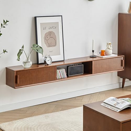 Consola Multimedia Moderna, Soporte Flotante para TV, Centro de Entretenimiento de Madera para el hogar, Mueble de TV con Almacenamiento, Mueble Multimedia de Pared para Sala de Estar o Dorm